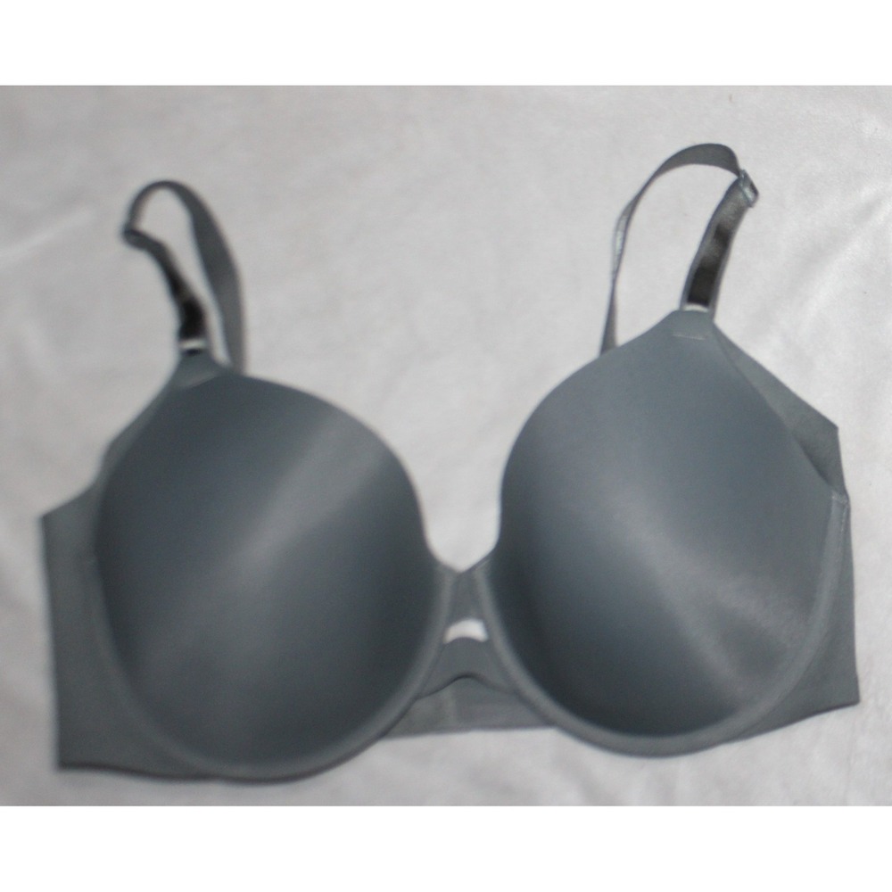Warners Bra 38D Full Coverage All You Need Gray Underwire Lightly Padded